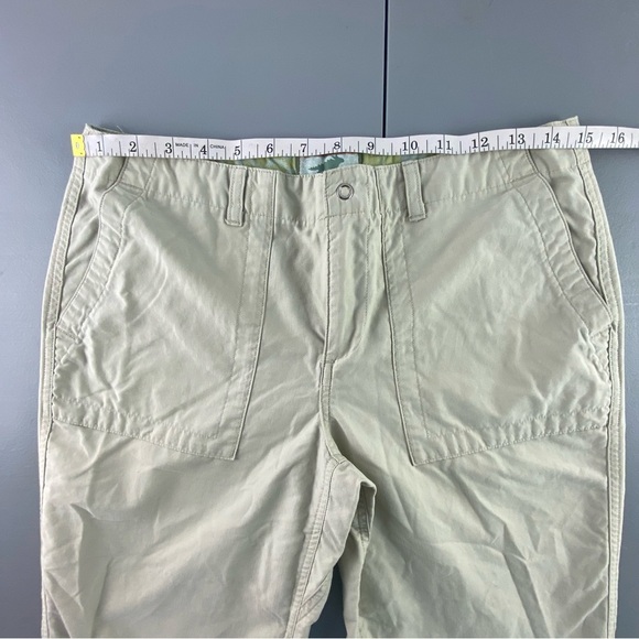 Horny Toad khaki embroidered surf print peddle pushers, 6 - Picture 10 of 15